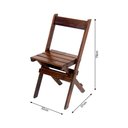 Ver imagem 4 de Combo 4 Jogos de Mesa 70x70 Dobrável com 4 Cadeiras Madeira Liso / Mel