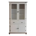 Ver imagem 3 de Cristaleira de Madeira 4 Portas 1 Gaveta Pés Torneados 308 - Nude /tampo e Base Imbuia Glazer