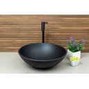 Ver imagem 3 de KIT CUBA 30 CM PARA BANHEIRO PIA LAVATORIO VIDRO + TORNEIRA LINK + VALVULA PRETO FOSCO