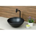 Ver imagem 2 de KIT CUBA 30 CM PARA BANHEIRO PIA LAVATORIO VIDRO + TORNEIRA LINK + VALVULA PRETO FOSCO