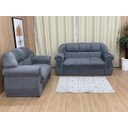 Ver imagem 2 de Sofá 2 e 3 Lugares Cinza 605 Corsa