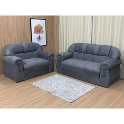 Sofá 2 e 3 Lugares Cinza 605 Corsa - 1