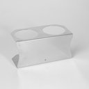 Ver imagem 3 de Suporte de Sabonete liquido Álcool Gel Apoio 2 Frascos Inox