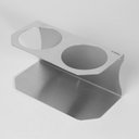 Ver imagem 2 de Suporte de Sabonete liquido Álcool Gel Apoio 2 Frascos Inox