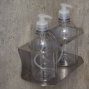 Ver imagem 1 de Suporte de Sabonete liquido Álcool Gel Apoio 2 Frascos Inox