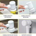 Ver imagem 2 de Escova Esfregão de Limpeza Elétrica Giratória Multifuncional 3 em 1
