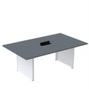 Ver imagem 1 de Mesa de Reunião 2000x1400 MRCPB2014PP Cinza/Grafito/Branco