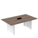 Ver imagem 1 de Mesa de Reunião 2000x1400 MRCPB2014PP Marrom/Walnut/Branco