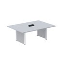 Ver imagem 1 de Mesa de Reunião 2000x1400 MRCPB2014PP Cinza e Branco