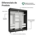 Ver imagem 5 de Guarda-Roupa Casal com Pés 3 Portas de Correr com Espelhos Reno Madesa