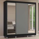 Ver imagem 1 de Guarda-Roupa Casal com Pés 3 Portas de Correr com Espelhos Reno Madesa