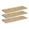 Kit 3 Prateleiras Estante 50x10 Madeira Painel Pinus  - 1