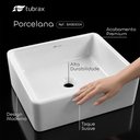 Ver imagem 4 de Cuba Banheiro Lavabo em Cerâmica Louça Branca Quadrada Tubrax