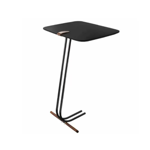 Mesa Lateral Lf 050 Tampo Preto com Base Preto/café