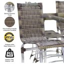 Ver mais imagens de Jogo 8 Cadeiras e Mesa Haiti em Alumínio para Cozinha e Edícula Trama Original