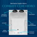 Ver imagem 4 de Banheira Dupla Hierro Combate com Hidro em Acrílico - 220v