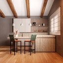 Ver imagem 4 de Banqueta Alta Elite em Madeira Peroba e Corda Náutica Verde Militar - Design Premium e Durabilidade