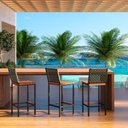 Ver imagem 3 de Banqueta Alta Elite em Madeira Peroba e Corda Náutica Verde Militar - Design Premium e Durabilidade