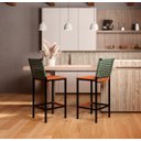 Ver imagem 5 de Banqueta Alta Elite em Madeira Peroba e Corda Náutica Verde Militar - Design Premium e Durabilidade