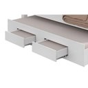 Ver imagem 5 de Bicama Solteiro Athenas 2 Gavetas c/Auxiliar Branco - Lopas