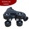 Patins Infantil Roller Quad para Criança Tamanho 30/31 Esporte Divertido com Freio Preto Importway - 5