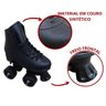 Patins Infantil Roller Quad para Criança Tamanho 30/31 Esporte Divertido com Freio Preto Importway - 3