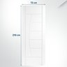 Folha de Porta Maciça 210x72cm Eucalipto Pm78 Solar Cruzeiro Portas Fundo Primer - 2