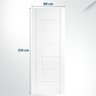Folha de Porta Maciça 210x80cm Eucalipto Pm78 Solar Cruzeiro Portas Fundo Primer - 2