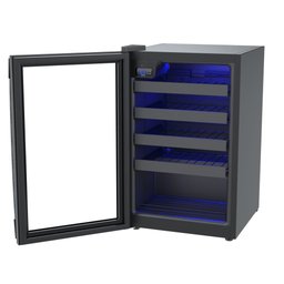 Champanheira Venax 100l - Preto Fosco com Porta Invertida - Estilo e Praticidade para Suas Bebidas - 3