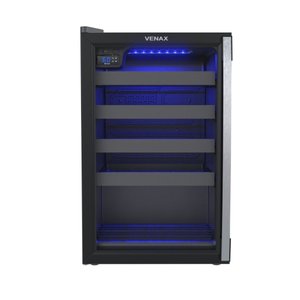 Champanheira Venax 100l - Preto Fosco com Porta Invertida - Estilo e Praticidade para Suas Bebidas