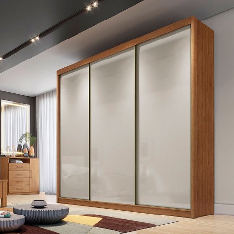 Guarda Roupa Kiev 3 Portas 6 Gavetas Clic Móveis