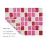 Tapete Retangular Pastilha Cinza Rosa 70cm Nao Escorrega 2un - 2