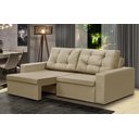Ver imagem 1 de Sofá Retrátil 2 Lugares 1,80m Liz Suede Bege Adonai Estofados