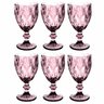 Jogo de Taças 6 Peças 325ml em Vidro Diamond Lyor Lilas - 1