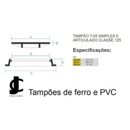 Tampa Tampão T55 Esgoto Sanitário Cisterna Caixa Inspeção - 3