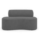 Ver imagem 7 de Sofá Compacto Moderno Orgânico Sora 100cm Suede Cinza - Desk Design