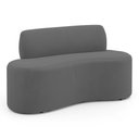 Ver imagem 1 de Sofá Compacto Moderno Orgânico Sora 100cm Suede Cinza - Desk Design