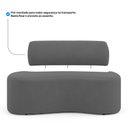 Ver imagem 5 de Sofá Compacto Moderno Orgânico Sora 100cm Suede Cinza - Desk Design