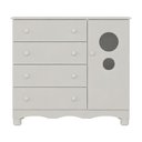 Ver imagem 7 de Cômoda Infantil 95cm 1 Porta com Vidro e 4 Gavetas Suspiro Multimóveis MP4459 - Off White