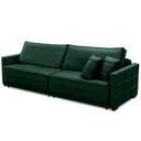 Ver imagem 5 de Sofá Retrátil e Reclinável 2,50m Karina Veludo Verde Madelina Decor