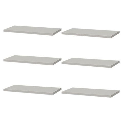 Kit 6 Prateleiras 50 X 15cm Branca Suporte Invisível