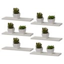 Ver imagem 2 de Kit 6 Prateleiras 50 X 15cm Branca Suporte Invisível