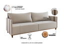 Ver imagem 4 de Sofá Living 3 Lugares 2m Linho Louis Bege Bronze Durango