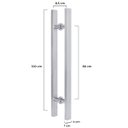 Ver imagem 6 de Puxador Porta 1 Metro Madeira Vidro Aço Inox 304 Cor Prata Escovado Pivotante Brinovar