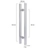 Puxador Porta 1 Metro Madeira Vidro Aço Inox 304 Cor Prata Escovado Pivotante Brinovar - 6