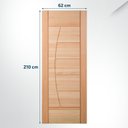 Ver imagem 2 de Folha de Porta Maciça em Eucalipto Acabamento Natural 210x62cm PM78 Solar Cruzeiro Portas