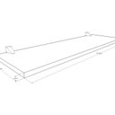 Ver imagem 4 de Prateleira Essencial MDP 1 Unidade 67,50x19,5x1,5cm Marrom Nogal Sevilha