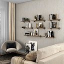 Ver imagem 3 de Prateleira Essencial MDP 1 Unidade 67,50x19,5x1,5cm Marrom Nogal Sevilha