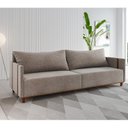 Ver imagem 1 de Sofá Living 3 Lugares 2m Linho Louis Marrom Kaki Durango