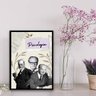 Quadro Decorativo Mestres Da Psicologia 33x24cm - com vidro:Madeira branca - 1